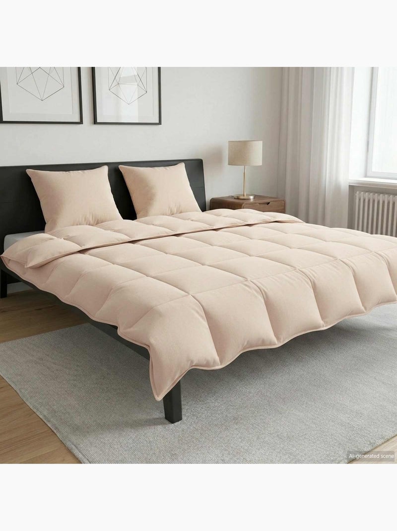 Couette d’hiver en kapok hypoallergénique - vidaxl Beige - Kiabi