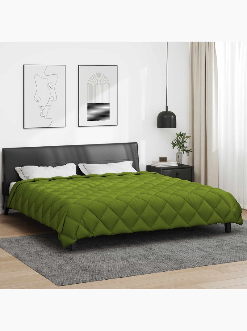 Couette d’hiver matelassée losanges microfibre - vidaxl Vert - Kiabi