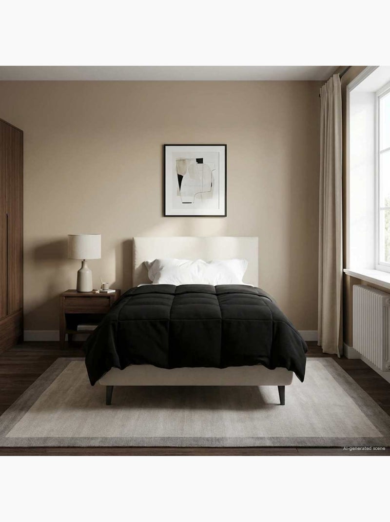 Couette d’hiver matelassée microfibre - vidaxl Noir - Kiabi