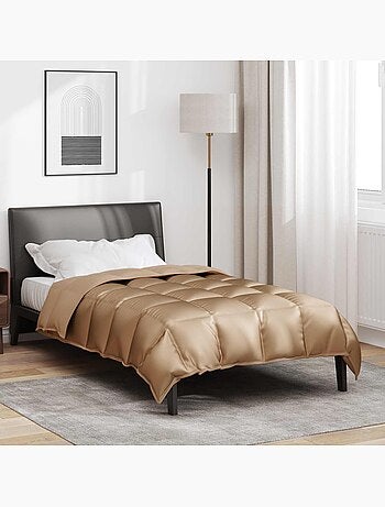 Couette d’hiver matelassée microfibre et satin - vidaxl
