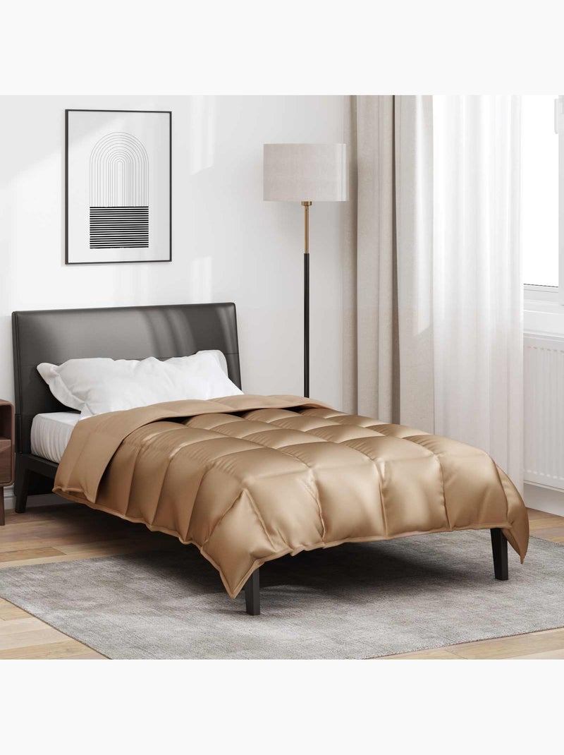 Couette d’hiver matelassée microfibre et satin - vidaxl Doré - Kiabi