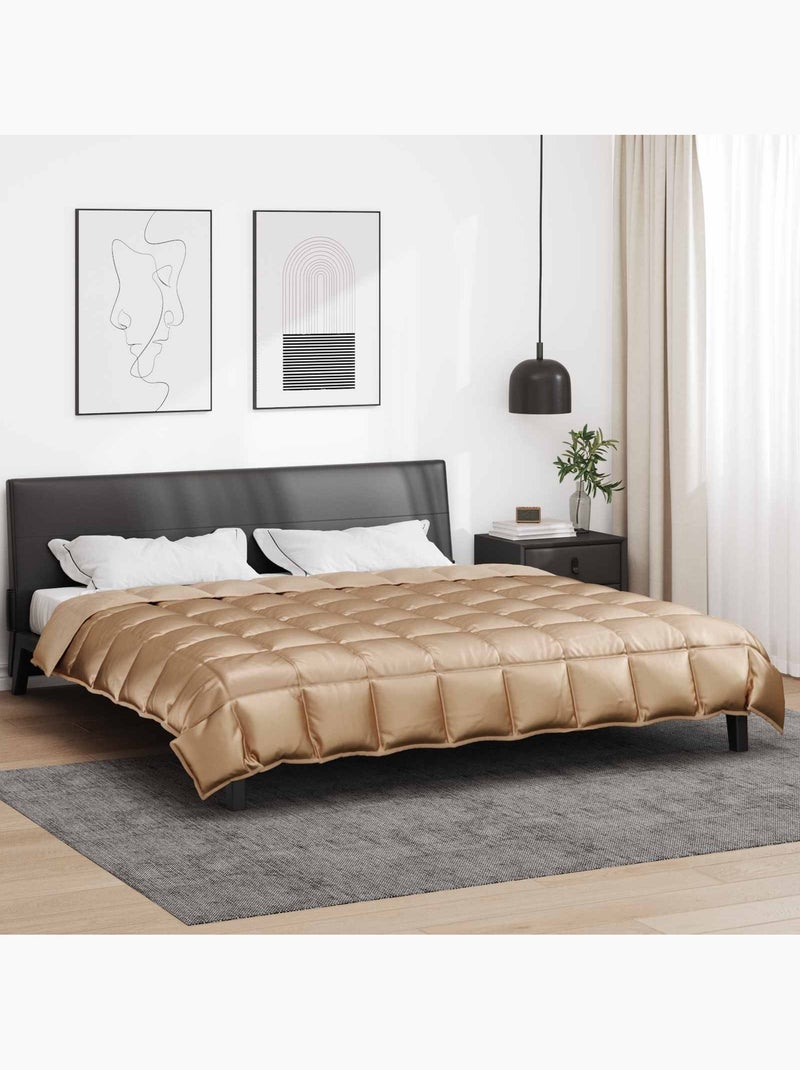 Couette d’hiver matelassée microfibre et satin - vidaxl Or - Kiabi