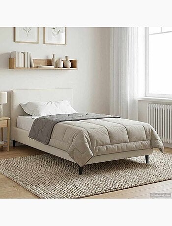 Couette d’hiver réversible matelassée effet doudoune - vidaxl