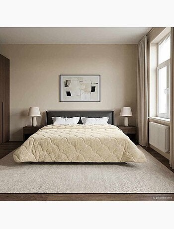 Couette d’hiver réversible microfibre et teddy foncé - vidaxl