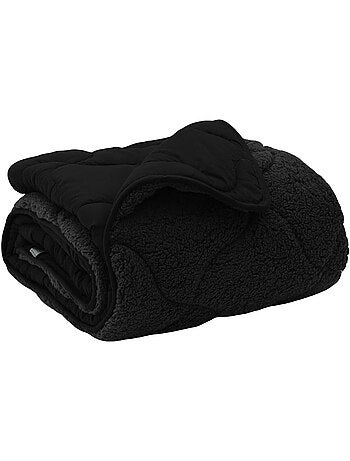 Couette d’hiver réversible microfibre et teddy foncé - vidaxl