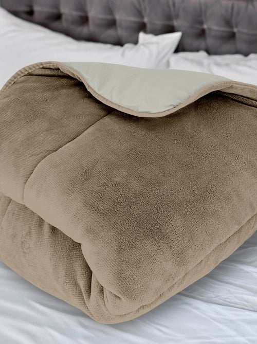 Couette doublée polaire microfibre BICOLORE, par Soleil d'ocre - Kiabi