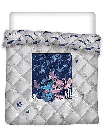 Couette Enfant Lilo et Stitch Disney Matelassée Imprimée Réversible Lit 2 places, ANGEL