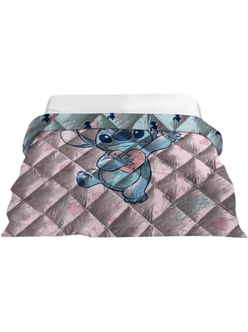 Couette Enfant Stitch, Matelassée Imprimée Réversible Lit 2 places, HEART - Kiabi