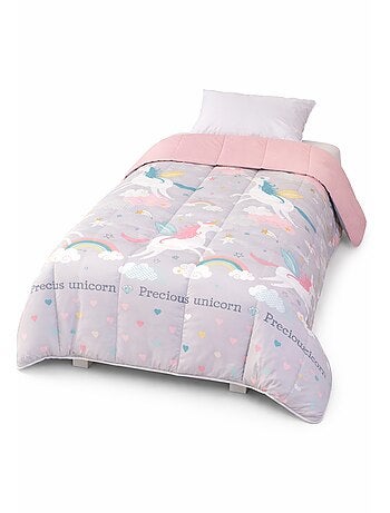 Couette Enfant tempérée Ninon / Uni vieux rose - 1 personne 140 x 200