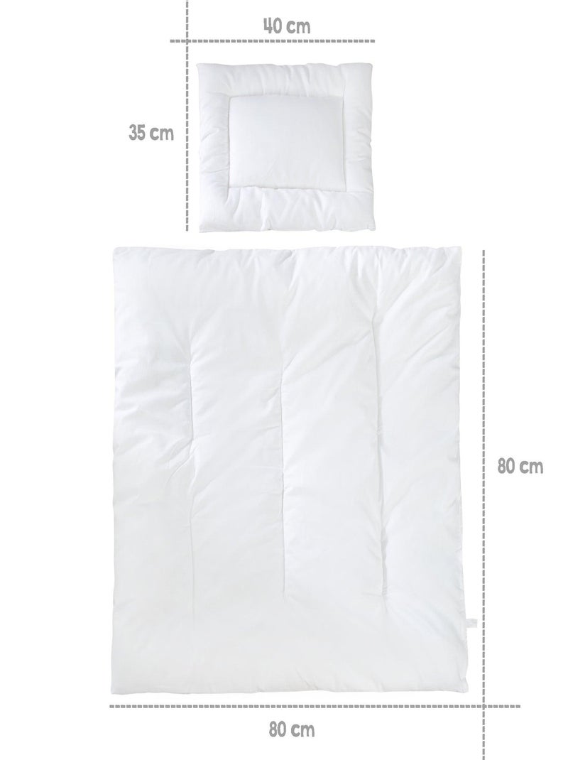 Couette et oreiller en coton pour berceau ROBA Blanc - Kiabi