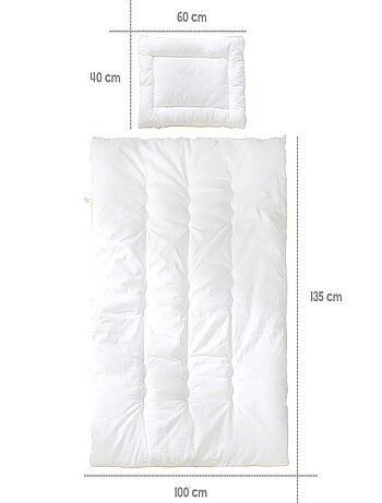 Couette et oreiller en coton pour lit bébé ROBA
