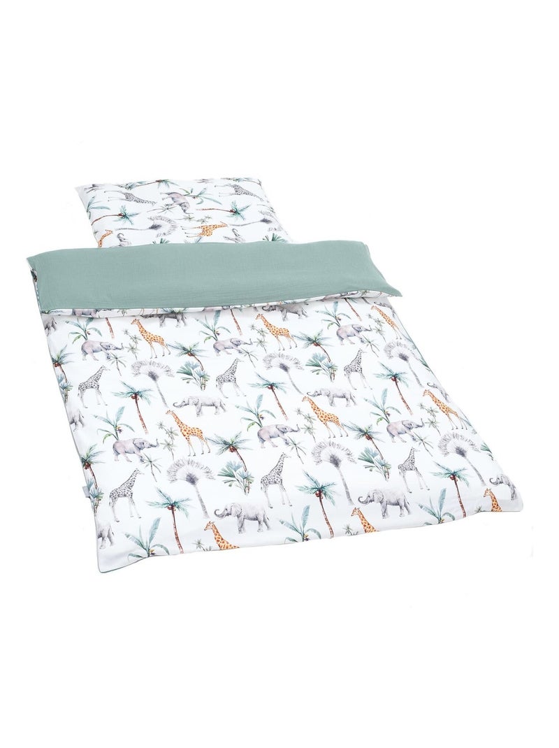 Couette et oreiller enfant - prêt à dormir, Safari SEVIRA KIDS Vert d'eau - Kiabi