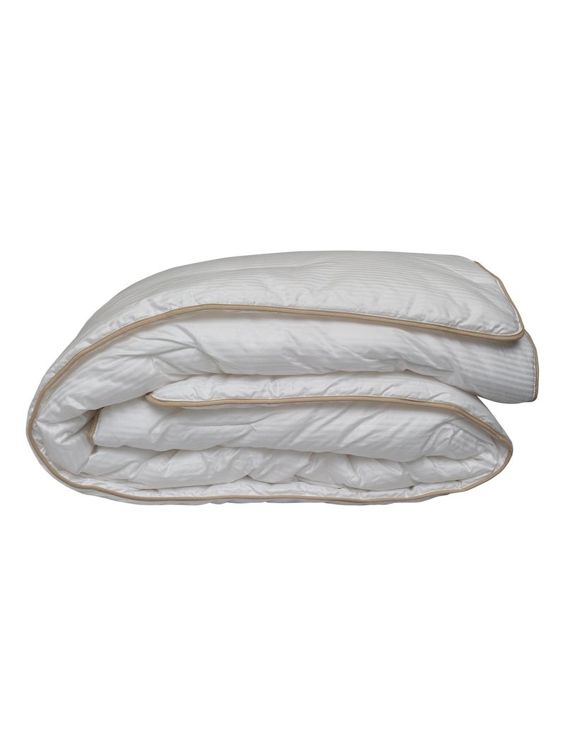 Couette "Fjord Grand Hotel" Chaude Satin de coton rayé Lestra - Blanc - Kiabi
