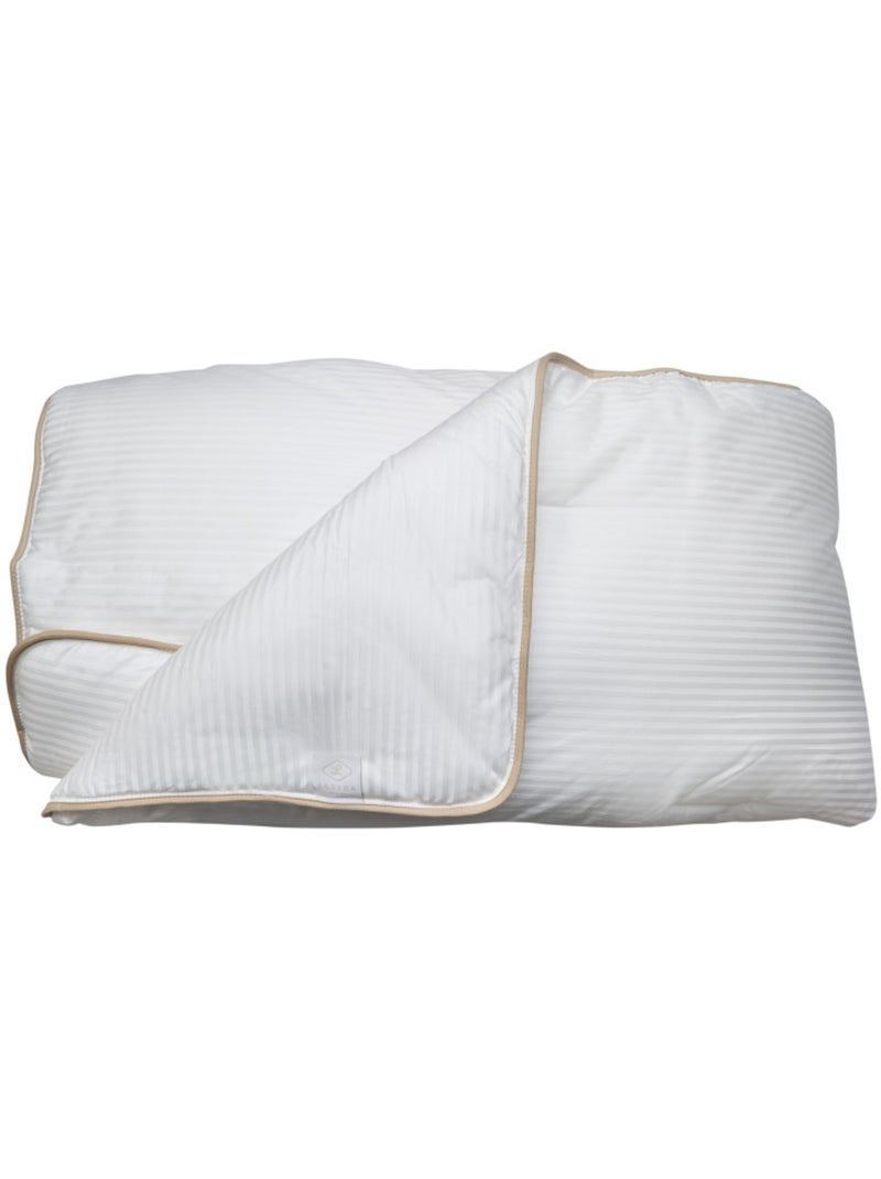 Couette "Fjord Grand Hotel" Chaude Satin de coton rayé Lestra - Blanc - Kiabi