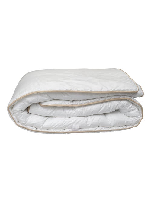 Couette "Fjord Grand Hotel" Légère Jumelable Satin de coton rayé Lestra - Blanc - 240 x 280 cm pour - Kiabi