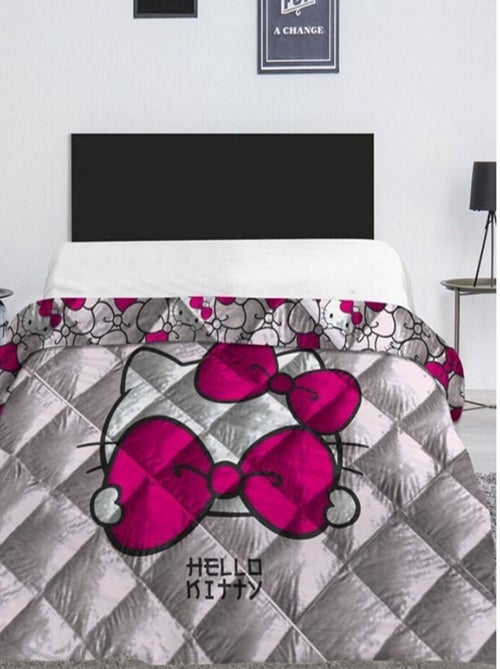 Couette Hello Kitty Matelassée Imprimée Réversible 240x220 cm Lit 2 places - Kiabi