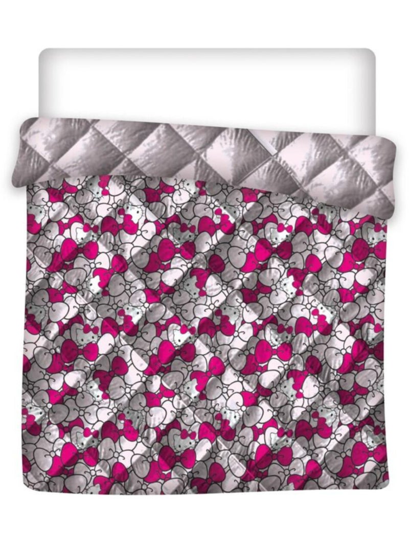 Couette Hello Kitty Matelassée Imprimée Réversible 240x220 cm Lit 2 places Rose - Kiabi