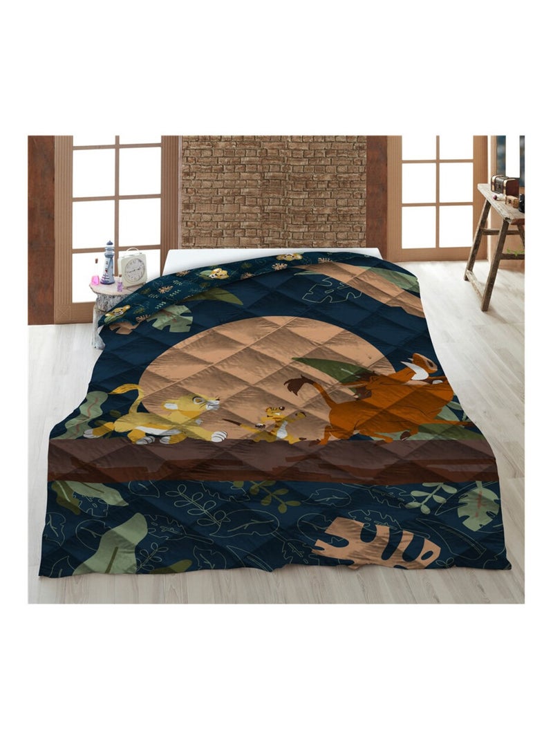 Couette Imprimée - Le Roi Lion - 140x200 cm Multicolore - Kiabi