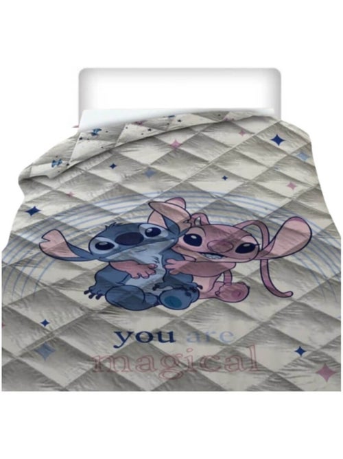 Couette Imprimée - Stitch & Angel (Lilo & Stitch) 140x200 cm - Kiabi