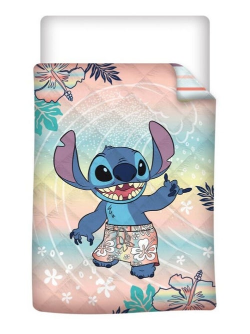 Couette Imprimée - Stitch avec une vague (Lilo & Stitch) Multicolors Pastel 140x200 cm - Kiabi