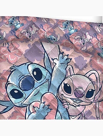 Couette Imprimée - Stitch Et Angel Avec Un Cœur - 140x200 cm