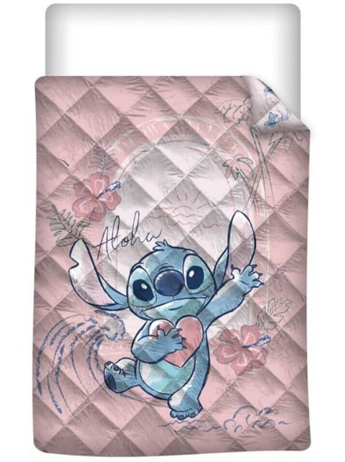 Couette Imprimée - Stitch Et Angel Avec Un Cœur - 140x200 cm - Kiabi