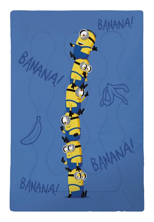 Couette imprimée 100% polyester, LES MINIONS BANANA - Kiabi