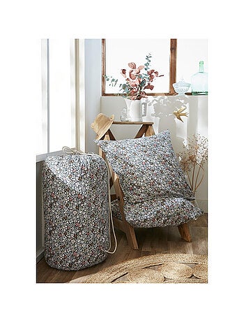 Couette imprimée + 2 taies d’oreiller 60 x 60 cm – Coton imprimé MALIA