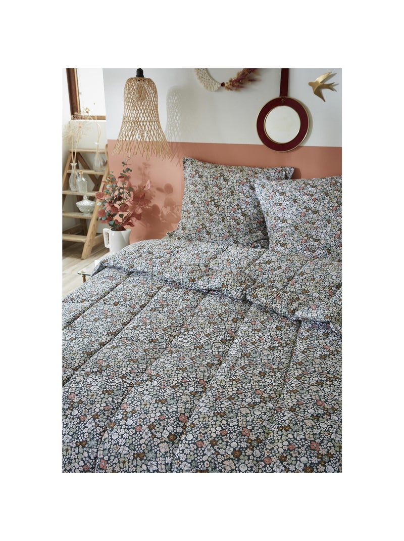 Couette imprimée + 2 taies d’oreiller 60 x 60 cm – Coton imprimé MALIA Multicolore - Kiabi