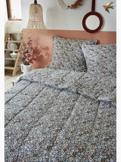 Couette imprimée + 2 taies d’oreiller 60 x 60 cm – Coton imprimé MALIA - Kiabi