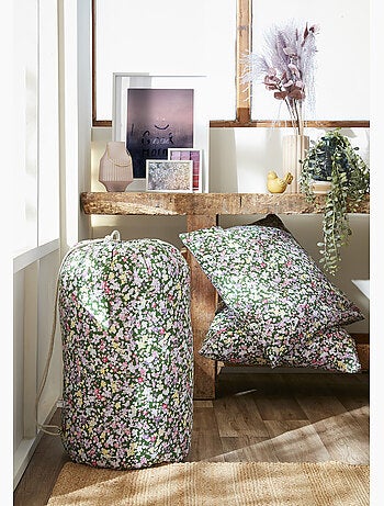 Couette imprimée + 2 taies d’oreiller 60 x 60 cm – Coton Imprimé – Myosotis