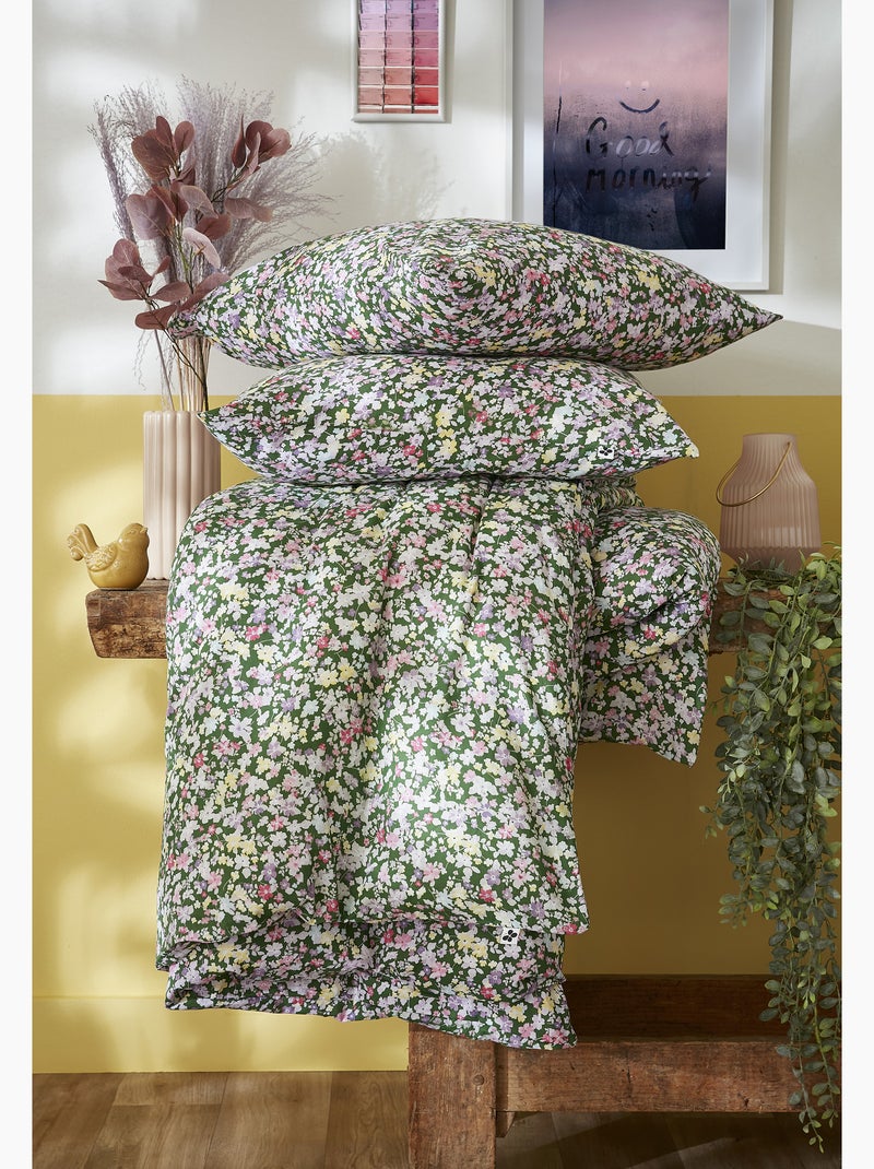 Couette imprimée + 2 taies d’oreiller 60 x 60 cm – Coton Imprimé – Myosotis Multicolore - Kiabi