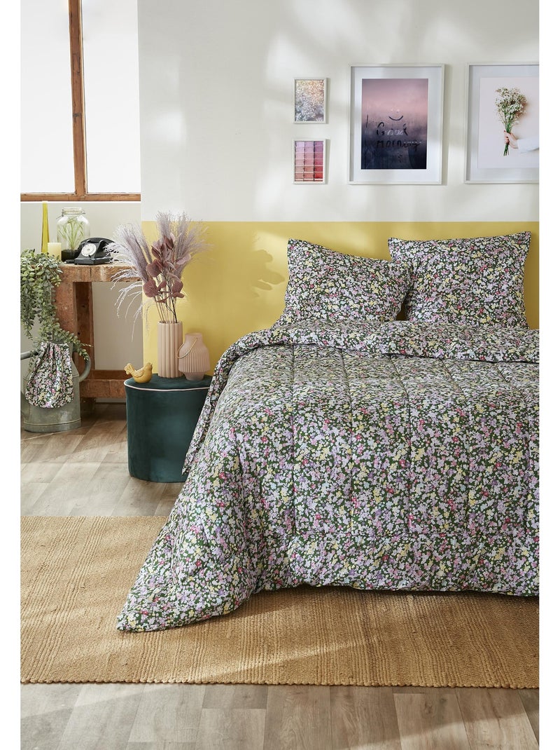 Couette imprimée + 2 taies d’oreiller 60 x 60 cm – Coton Imprimé – Myosotis Multicolore - Kiabi