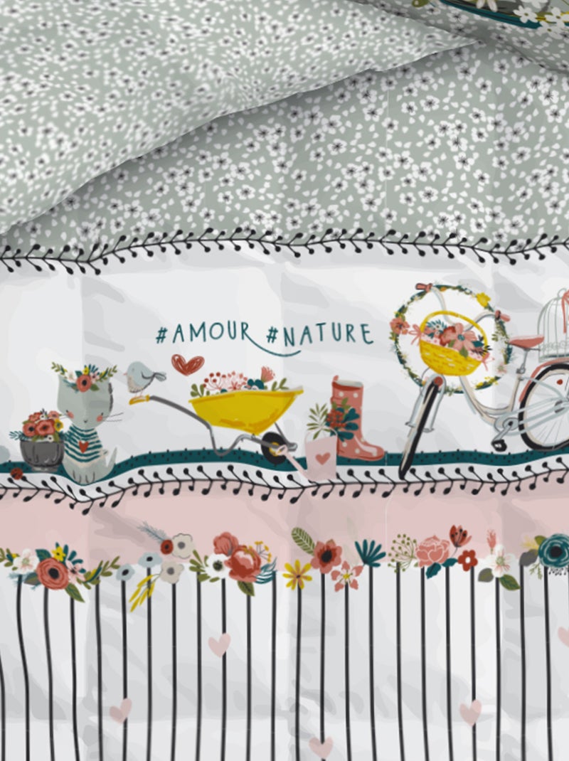 Couette imprimée Coton Jardinage Multicolore - Kiabi