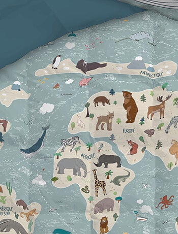 Couette imprimée Coton Map