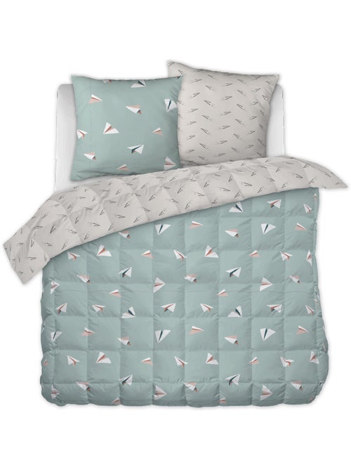 Couette imprimée Coton Petits Papiers - Kiabi