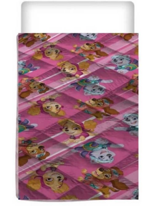 Couette Imprimée Enfant Pat Patrouille Rose, Lit 1 place, Réversible Matelassée 140x200 cm - Kiabi