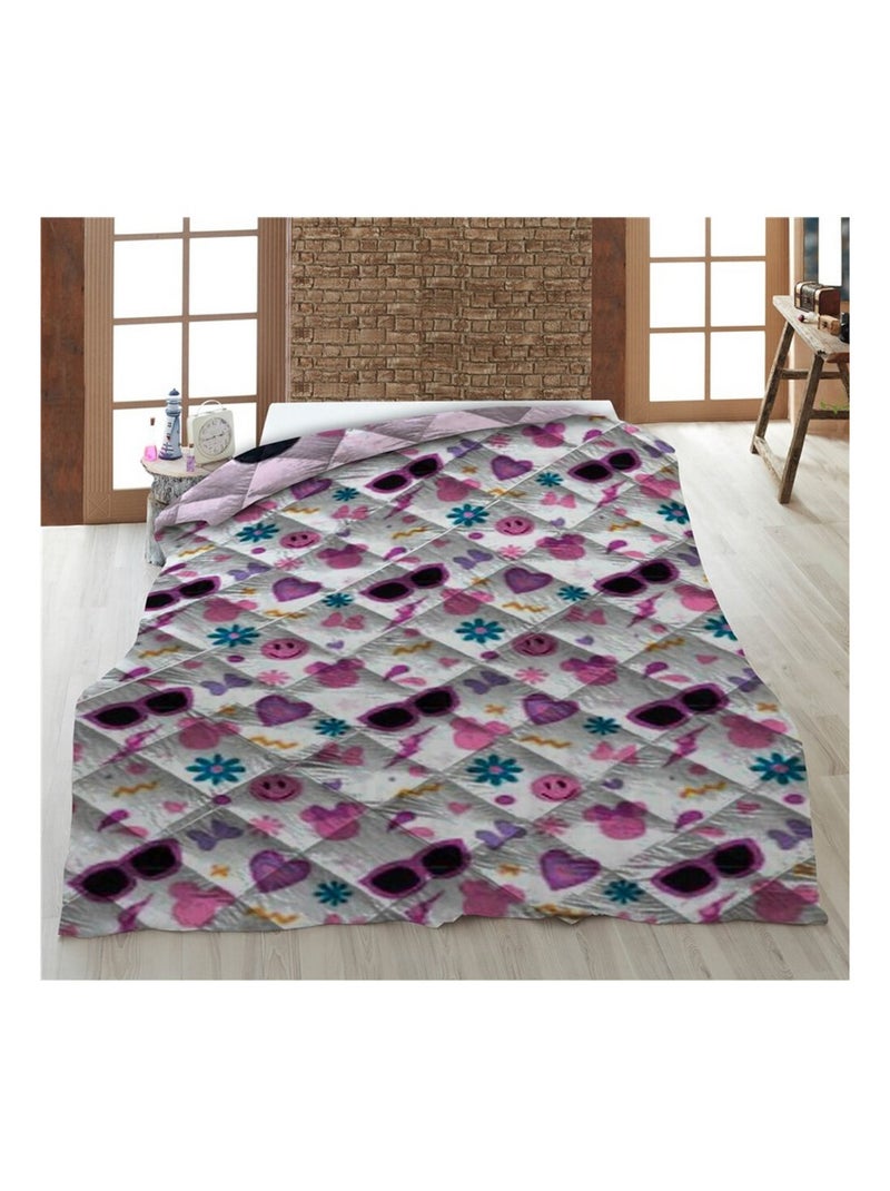 Couette imprimée réversible Minnie Mouse Disney - 140 cm x 200 cm Rose - Kiabi
