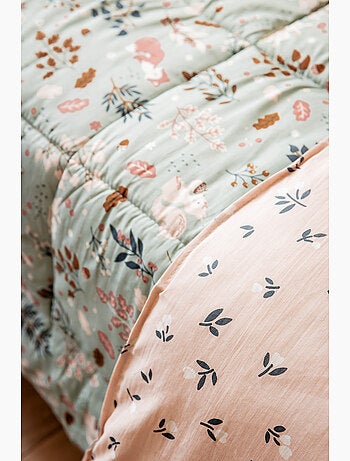 Couette imprimée tempérée - + 2 taies assorties - Ecureuil Tamia