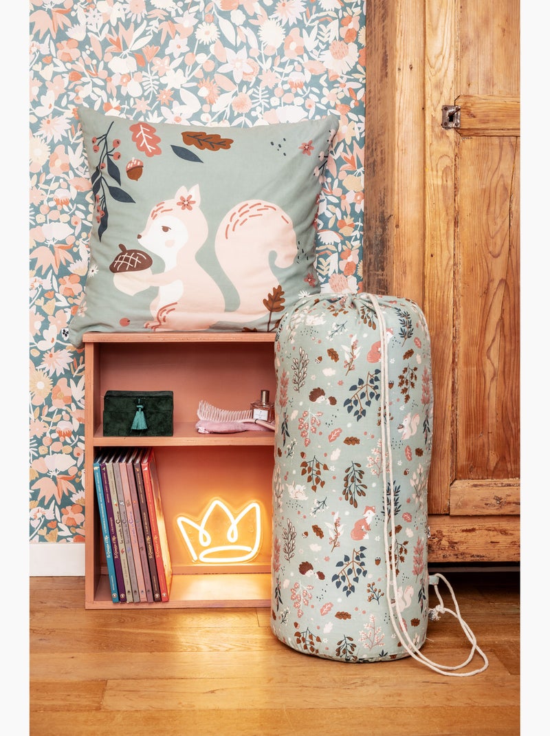 Couette imprimée tempérée - + 2 taies assorties - Ecureuil Tamia Multicolore - Kiabi