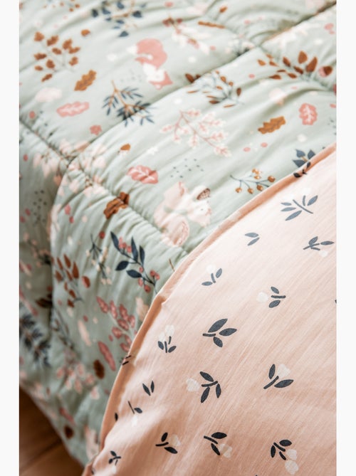Couette imprimée tempérée - + 2 taies assorties - Ecureuil Tamia - Kiabi