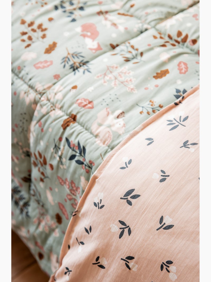 Couette imprimée tempérée - + 2 taies assorties - Ecureuil Tamia Multicolore - Kiabi