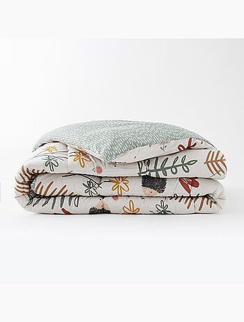 Couette imprimée tempérée - + 2 taies assorties - Hérisson Polisson