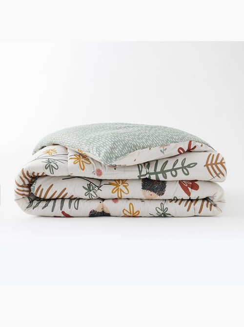 Couette imprimée tempérée - + 2 taies assorties - Hérisson Polisson - Kiabi Couette imprimée tempérée - + 2 taies assorties - Hérisson Polisson - Kiabi