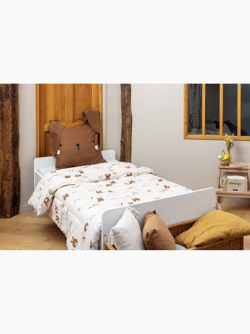 Couette imprimée tempérée - + 2 taies assorties - Lapin Pompon - Kiabi