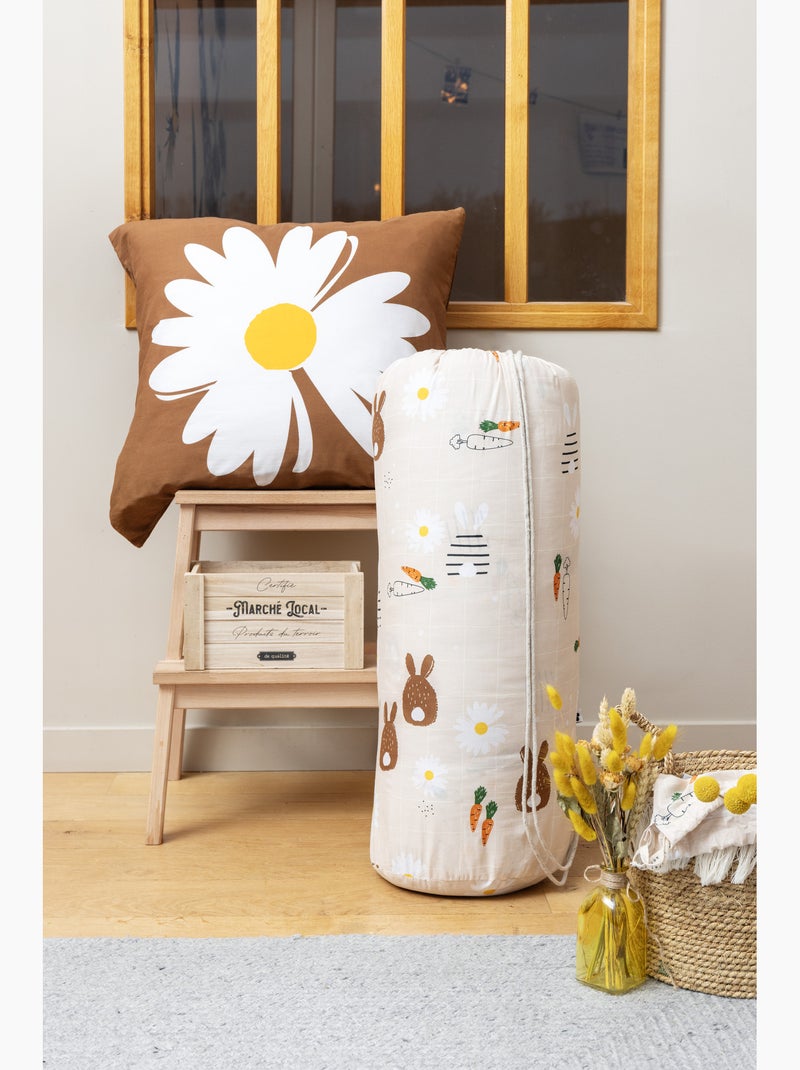 Couette imprimée tempérée - + 2 taies assorties - lapin pompon Beige - Kiabi