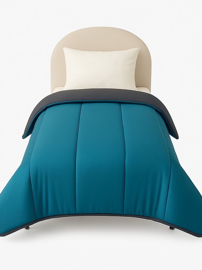 Couette légère bicolore Bleu canard - Kiabi