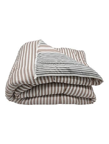 Couette Légère Imprimée Bayadère/rayures Taupe
