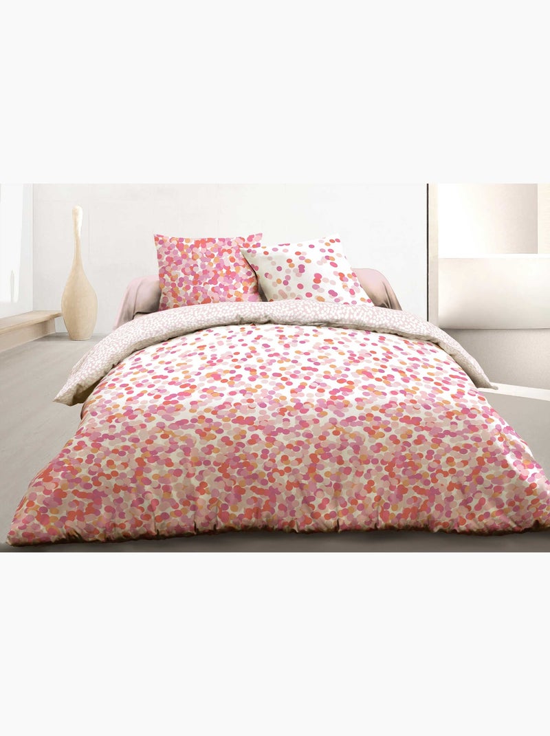 Couette légère Imprimée / Non tissé blanc - 1 personne 140 x 200 Blanc Rose - Kiabi