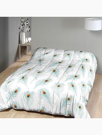 Couette légère Imprimée / Non tissé blanc - 1 personne 140 x 200